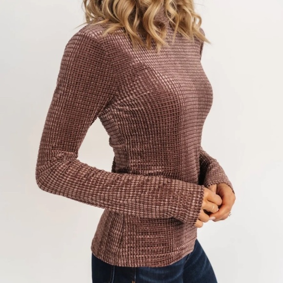 Baltic Born Mock Neck Velvet Long Sleeve - Picture 1 of 3